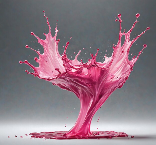 spruzzo liquido pubblicità di prodotto vernice rosa spruzzo in acqua