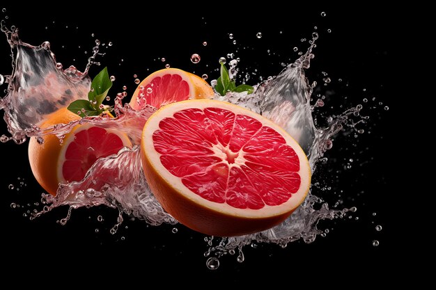 Spruzzo realistico di succo o acqua rosa