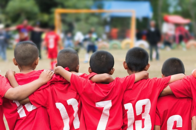 Squadra di calcio di calcio del ragazzino