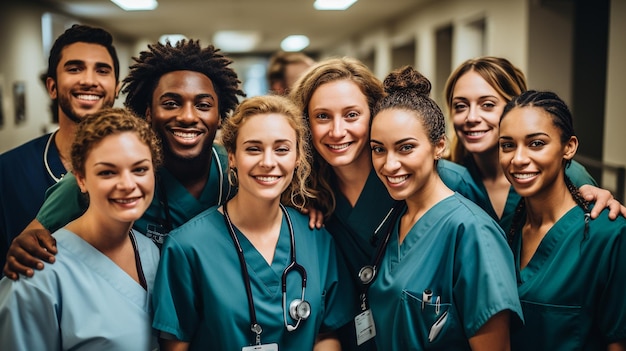 squadra di medici ospedalieri infermiera medica medicina sanitaria lavoro di squadra unità di assistenza sanitaria clinica professione di gruppo