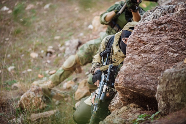 Squadra speciale durante l'operazione militare in città