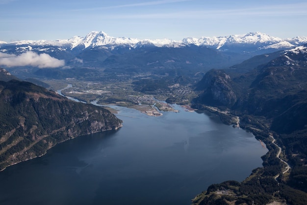 Squamish città a nord di Vancouver BC Canada