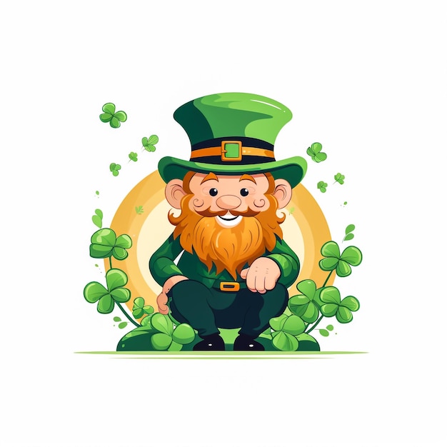 St. Patrick Face con i capelli rossi e la barba rossa