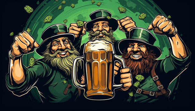 St. Patrick's Day tazze di birra