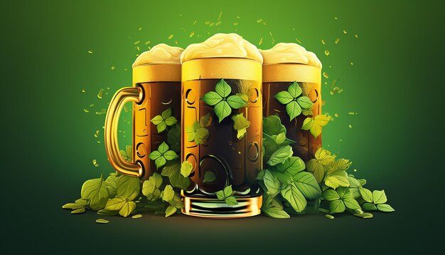 St. Patrick's Day tazze di birra