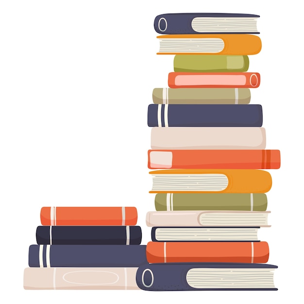 Stack di libri adesivo png illustrazione carina sfondo trasparente