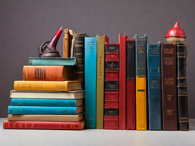 Stack di libri con copertine colorate illustrazione vettoriale