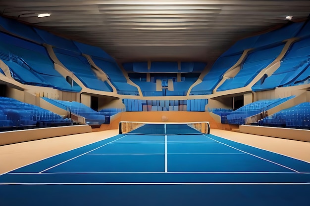stadio da tennis in colore blu