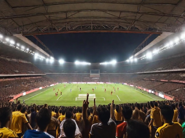 Stadio di calcio con erba verde