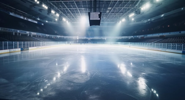 Stadio di hockey su ghiaccio IA generativa