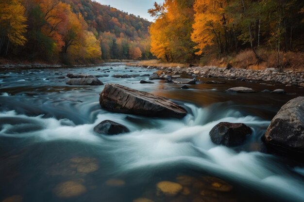 stagione autunnale lungo il fiume