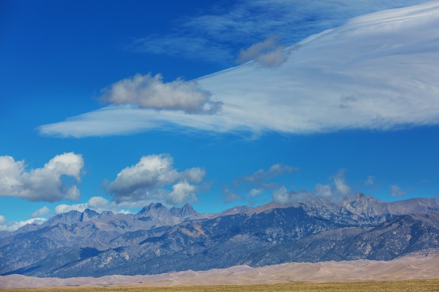 Stagione autunnale nel Parco nazionale di Great Sand Dunes, Colorado, USA