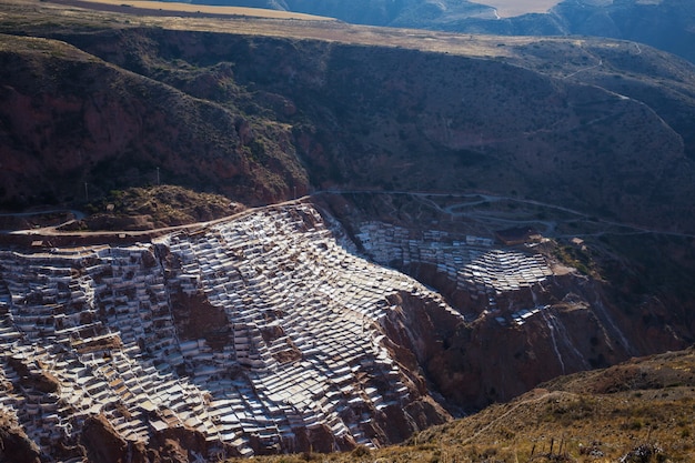 Stagni di sale di Maras situati a Urubamba, Perù