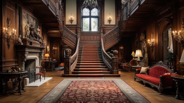 Staircase interno della vecchia villa