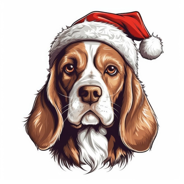 Stampa di cane Beagle di Natale