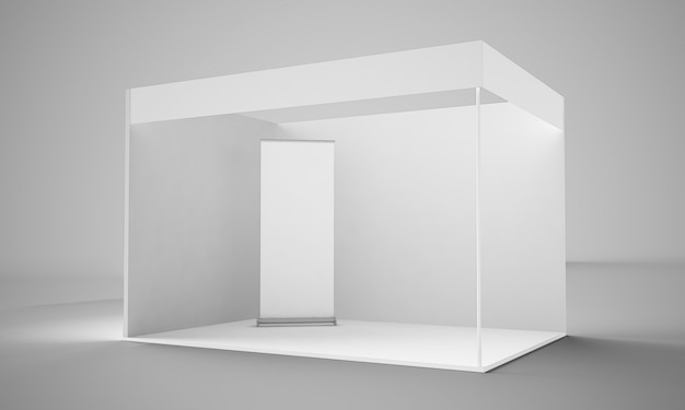 Stand fieristico rendering 3d