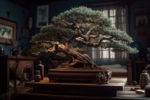 Stanza dell'albero d'arte dei bonsai Genera Ai
