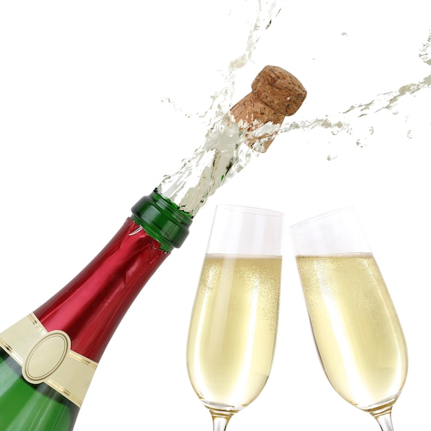 Stappare il tappo da una bottiglia di champagne