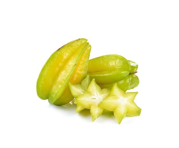 Star fruit - carambola su bianco