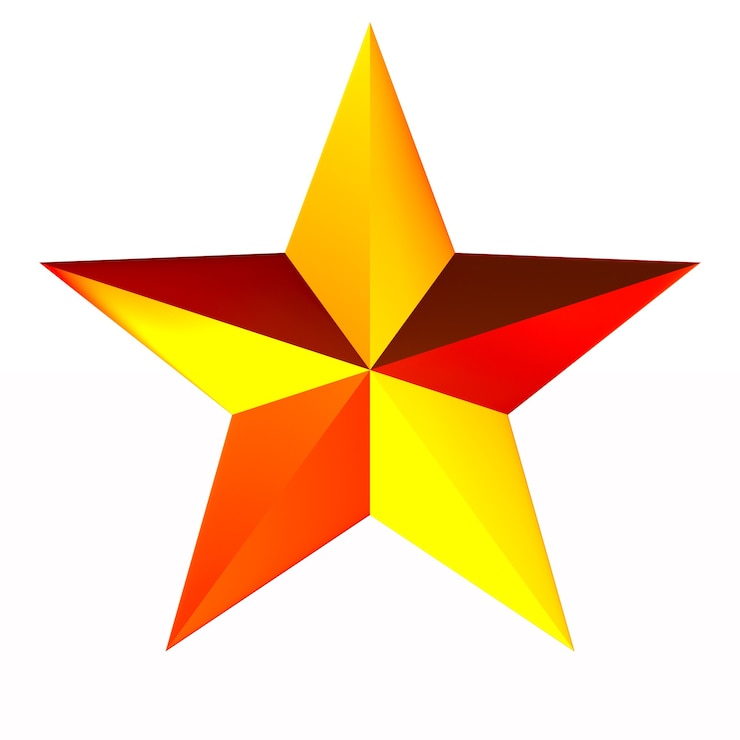 Photo star on white