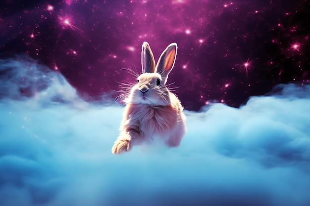 Stardust Rabbit Foot Fantasy Notte che guarda il cielo