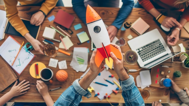 StartUp Business Launch Success Concept di istruzione degli studenti