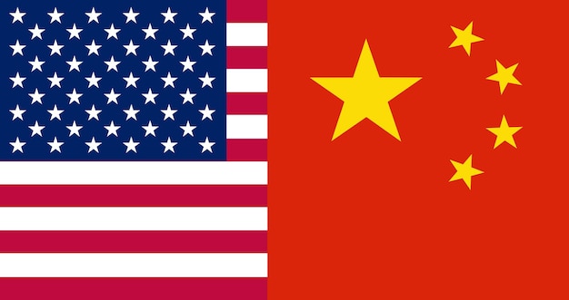Stati di bandiera degli Stati Uniti e della Cina