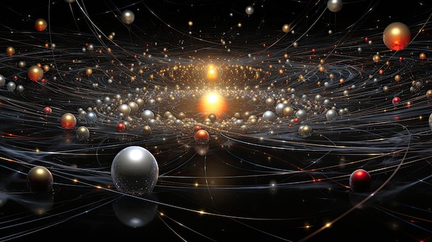 Stati quantistici intrecciati nello spazio e nel tempo, enfatizzando le interazioni non locali