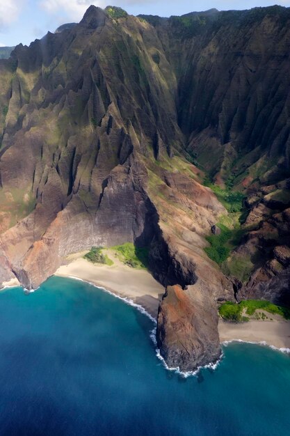 Stati Uniti d'America, Hawaii, Kauai, Na Pali Coast, Luftaufnahme