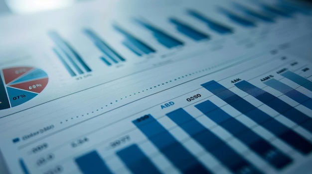Statistiche sul concetto aziendale Grafico finanziario Pianificazione finanziaria Analisi dei dati