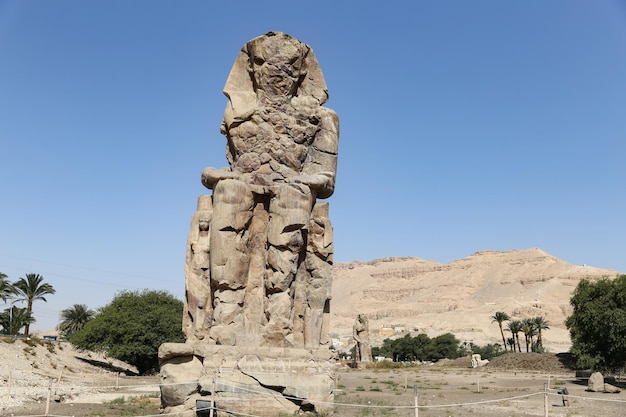 Statua dei Colossi di Memnone a Luxor in Egitto