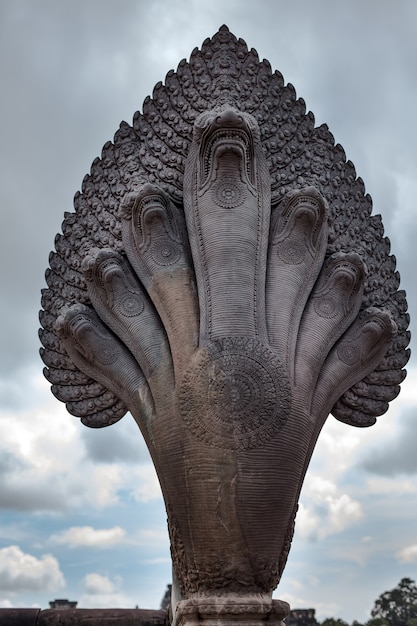 Statua del dio serpente Naga. Angkor Wat. Cambogia