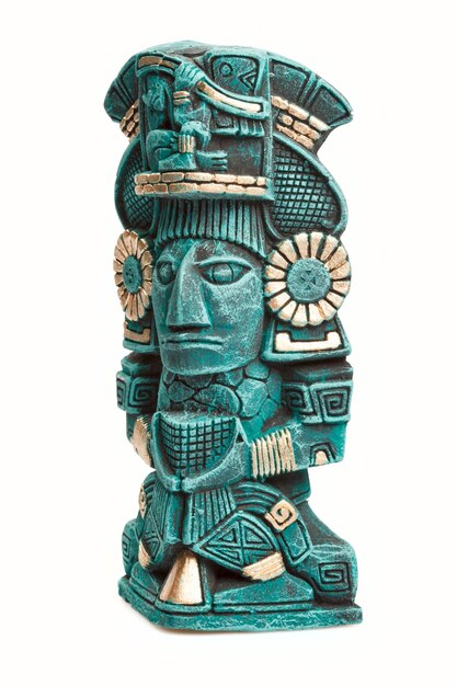 Statua della divinità maya dal Messico isolata