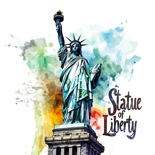 Statua della Libertà in acquerello