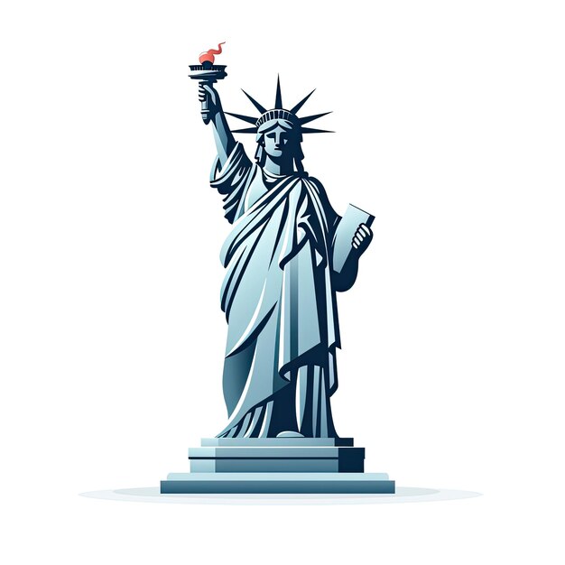 Statua della Libertà New York City Stati Uniti d'America Illustrazione vettoriale