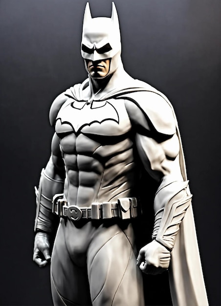 Statua di Batman in ceramica bianca
