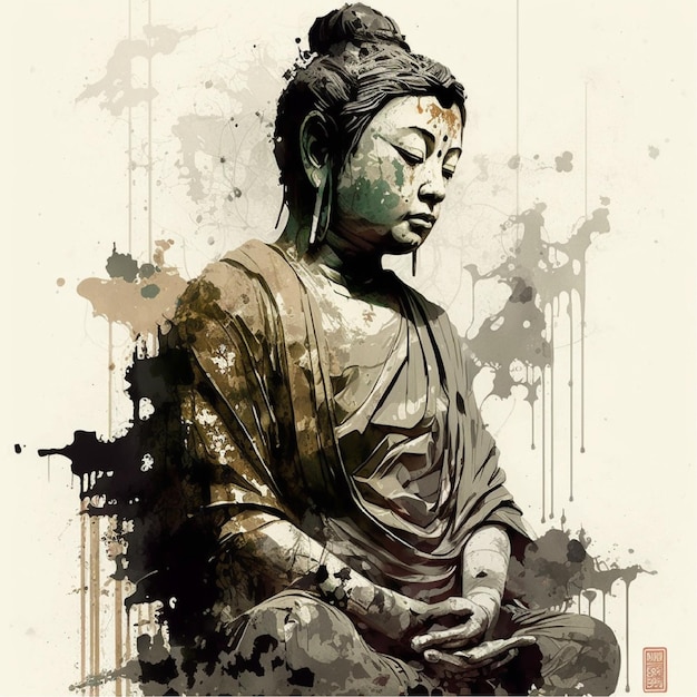 Statua di Buddha, ai generativa