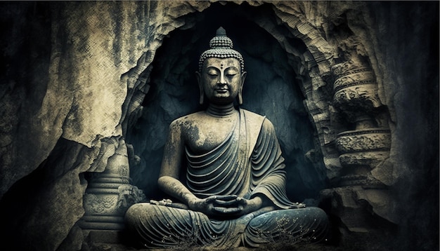 Statua di Buddha, ai generativa