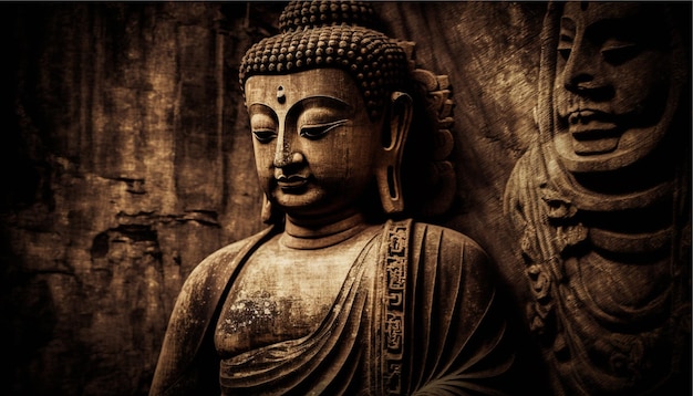 Statua di Buddha, ai generativa