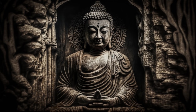 Statua di Buddha, ai generativa