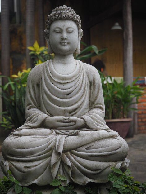 Statua di Buddha contro l'edificio