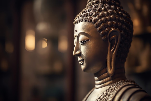 Statua di Buddha nella posizione del loto