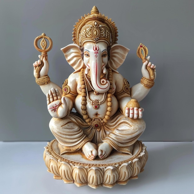 Statua di Ganesh con Rudraksha