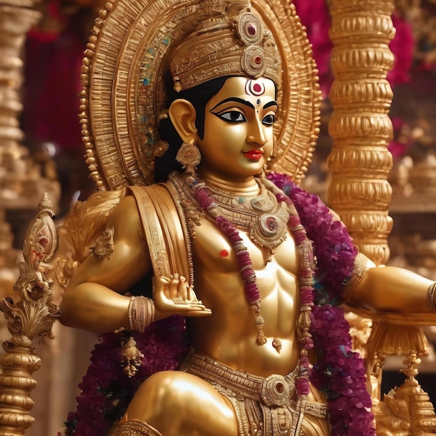 Statua di Krishna nel tempio di Iscon immagine
