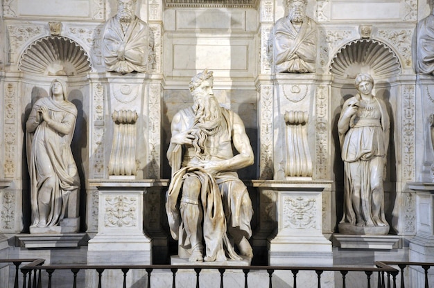 Statua di Mosè di Michelangelo nella chiesa di San Pietro in Vincoli Roma