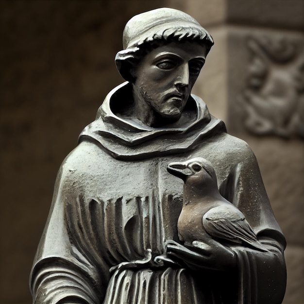 Statua di San Francesco d'Assisi Generative Ai