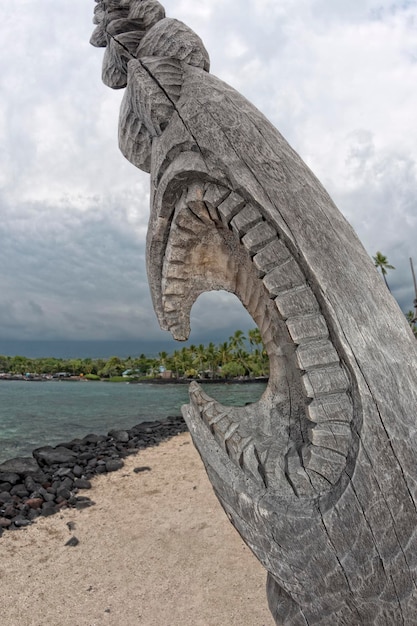 Statua in legno Hawaii Tiki