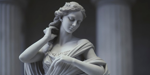 Statua in marmo di una ballerina IA generativa