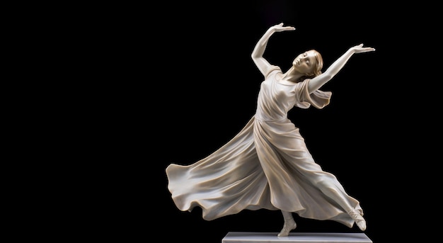 Statua in marmo di una ballerina