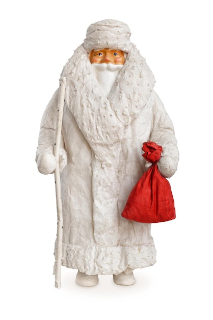 Statuetta di decorazione natalizia tradizionale molto antica Ded Moroz o Jack Frost o Babbo Natale